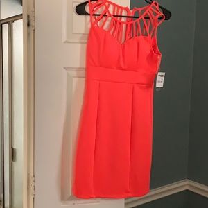 Charlotte Russe body-con dress in coral